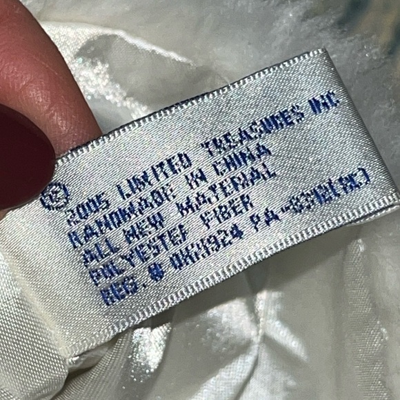 THOMAS KINKADE Village Christmas Fur Stocking Gold Embroidery 15"  Satin lining - Picture 4 of 15